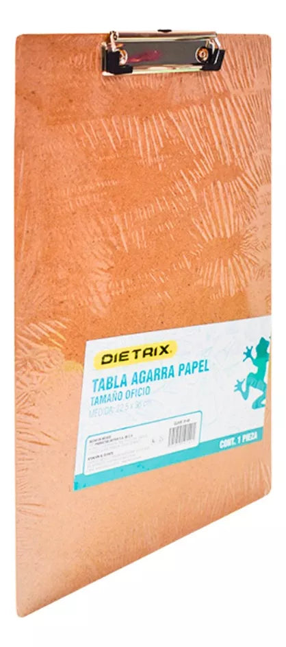 Tabla Agarra Papel Dietrix 9149 Tamaño Oficio Madera