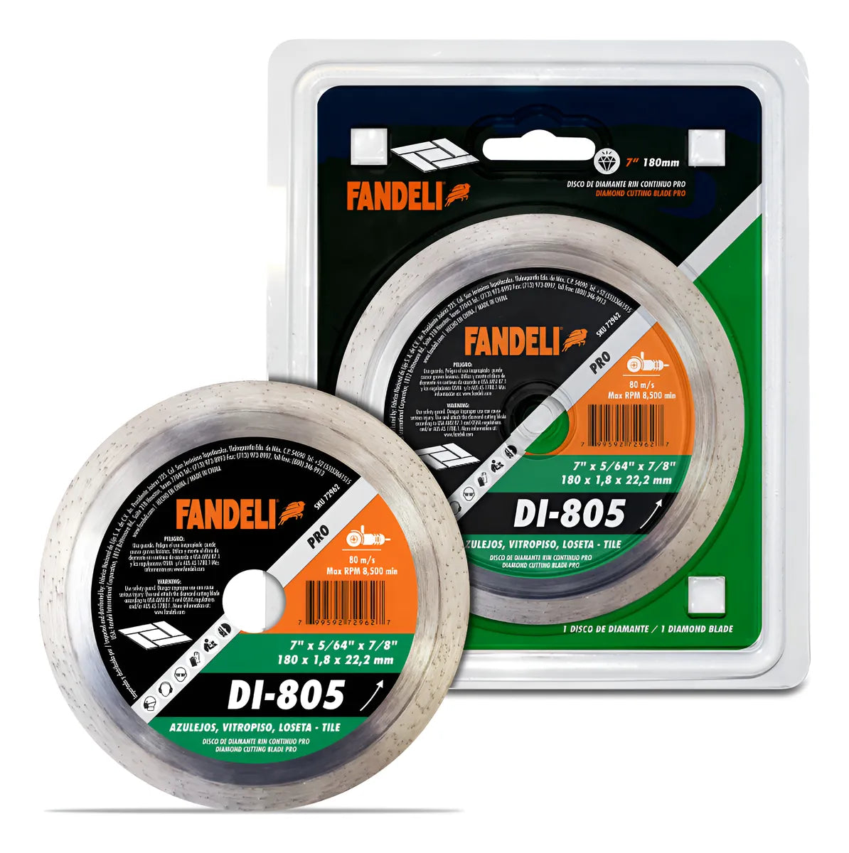 Fandeli Disco DIAMANTE Rin Continuo PRO 7" pulgadas