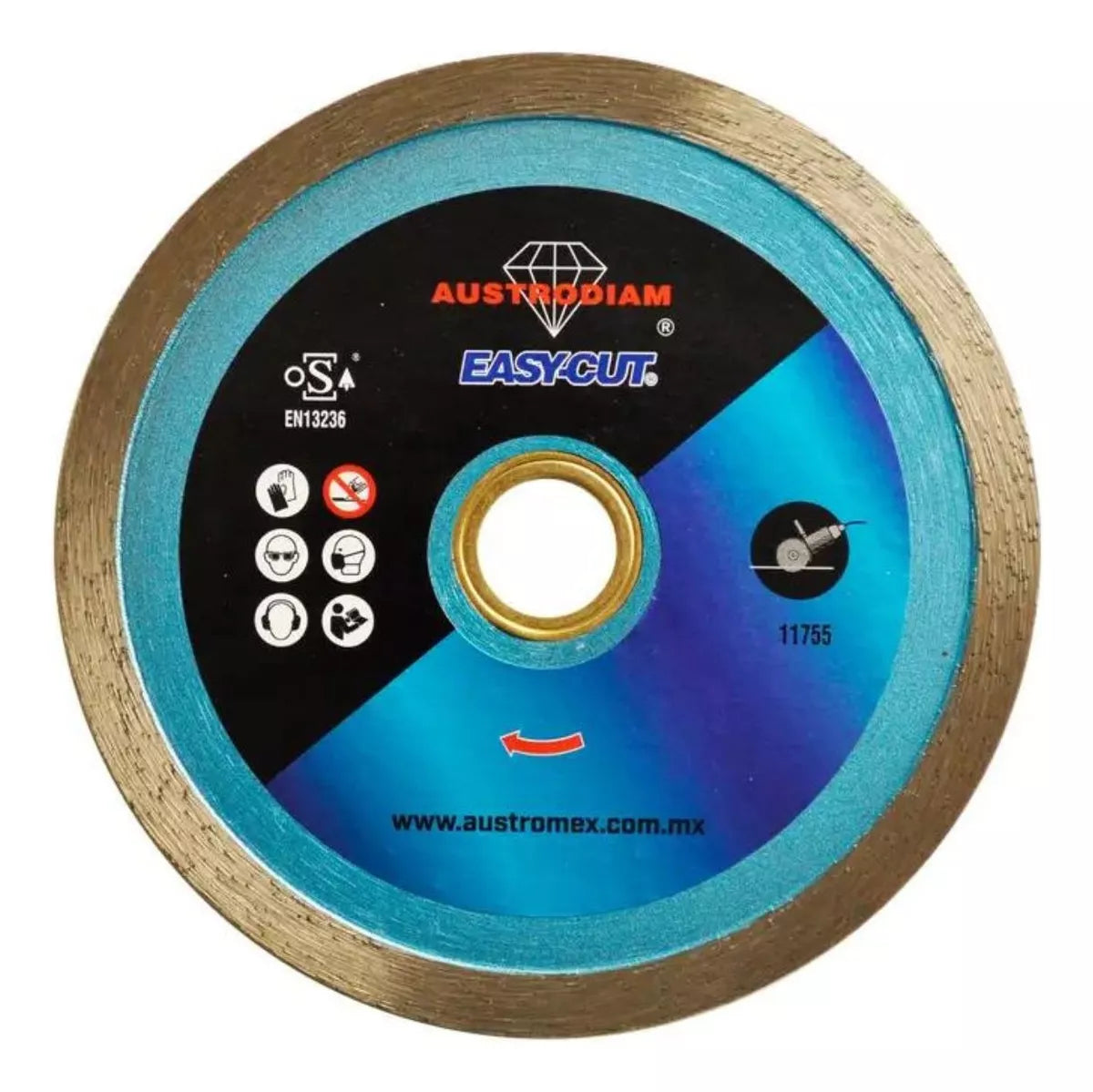Disco Diamante Corte 1502 Austrodiam 4-1/2'' X 7/8'' Azul