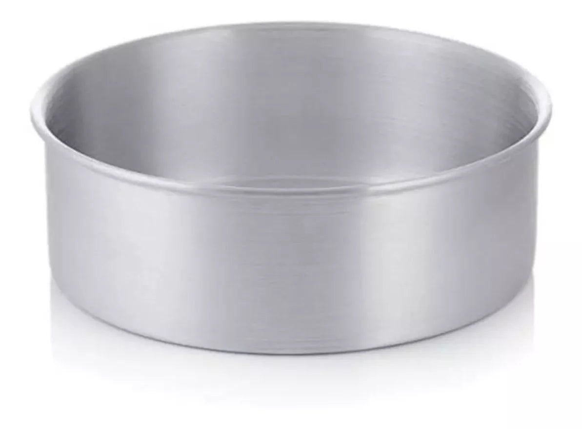 Molde Pastel 24cm Aluminio Hornear Pan Redondo Alpro