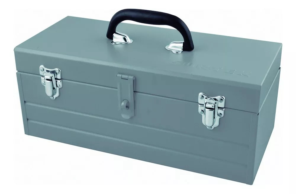 Caja Porta Herramientas Metálica 40x18.2x16.3cm Surtek Cm16g Color Gris