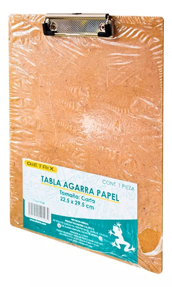 Tabla Agarra Papel Dietrix 9148 Tamaño Carta Madera