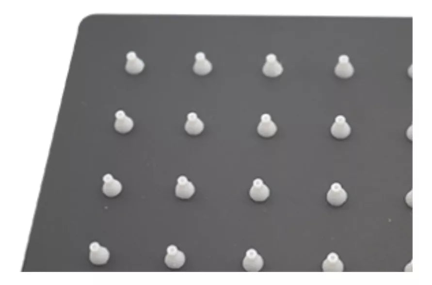 Regadera Cuadrada Tubo Meer Antisarro Negro Mate 8 Pul 15cm