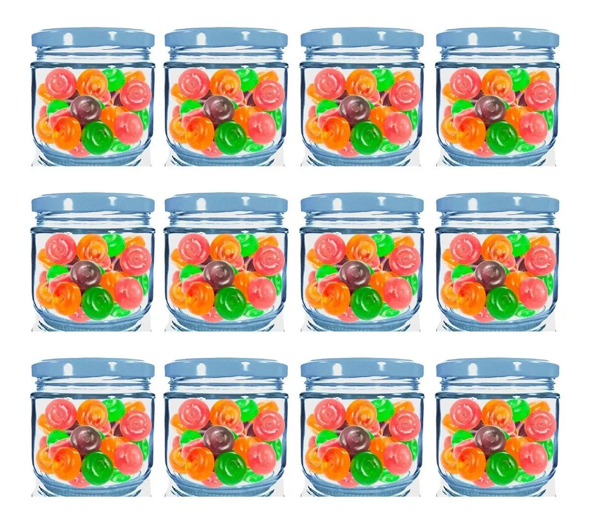 12p Frasco Vidrio 300ml 12oz Recuerdos Dulcero Bautizo Boda