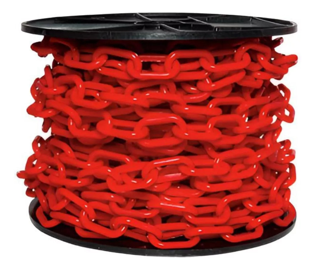 Cadena Plastico Rojo Dogotuls 25mts Perimetral Rollo