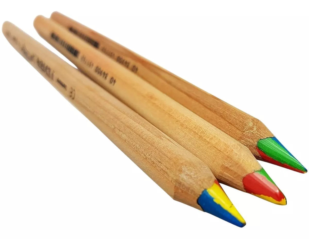 Lápiz Triangular Mina 4 Colores Lyra Super Ferby 12 Piezas