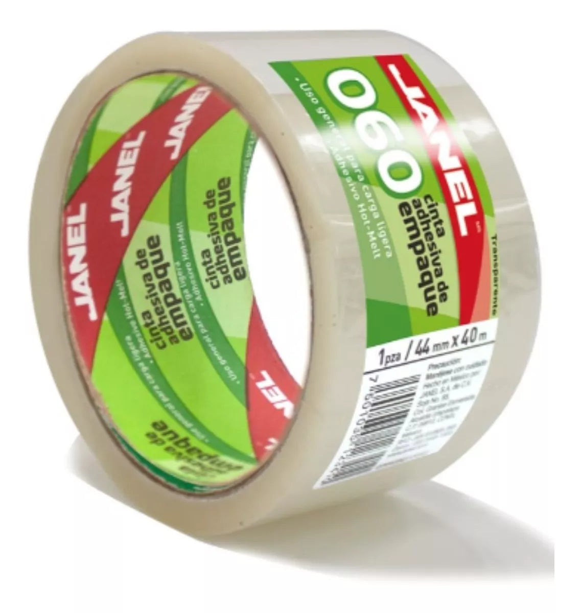 6 Cinta Adhesiva Empacar Janel 060 Transparente 44x40m Rollo