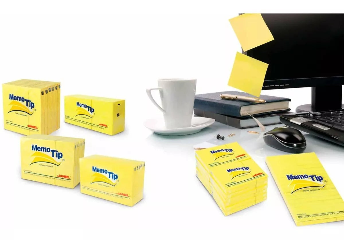 6 Notas Adhesivas Amarillas Memotip 100c/u Block 7.62x7.62cm