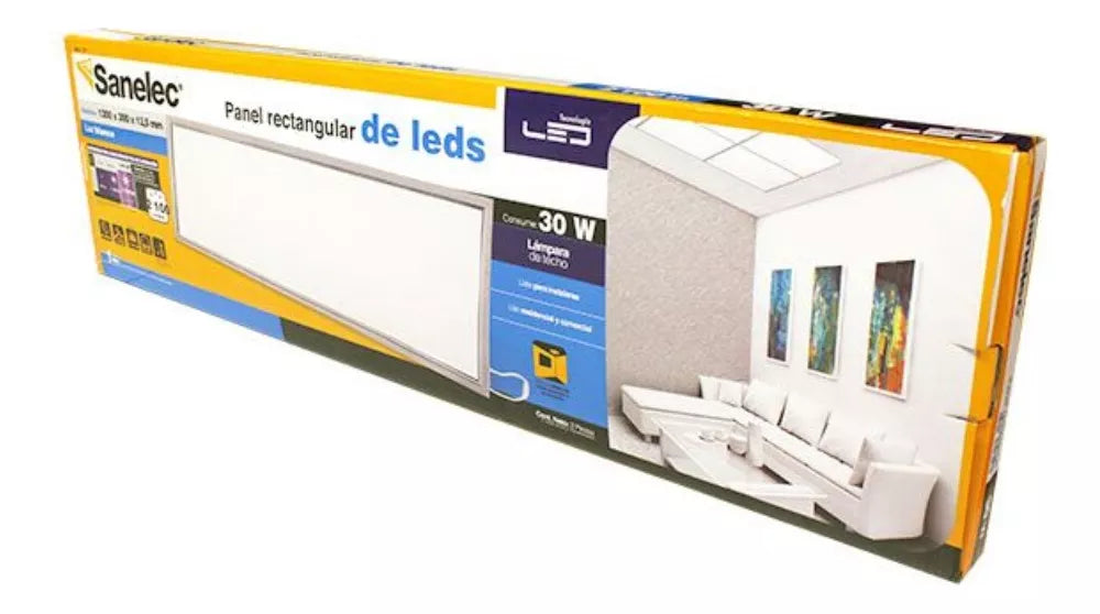 Pantalla Led Luminaria Santul 30w Rectangular 127x30cm 1271