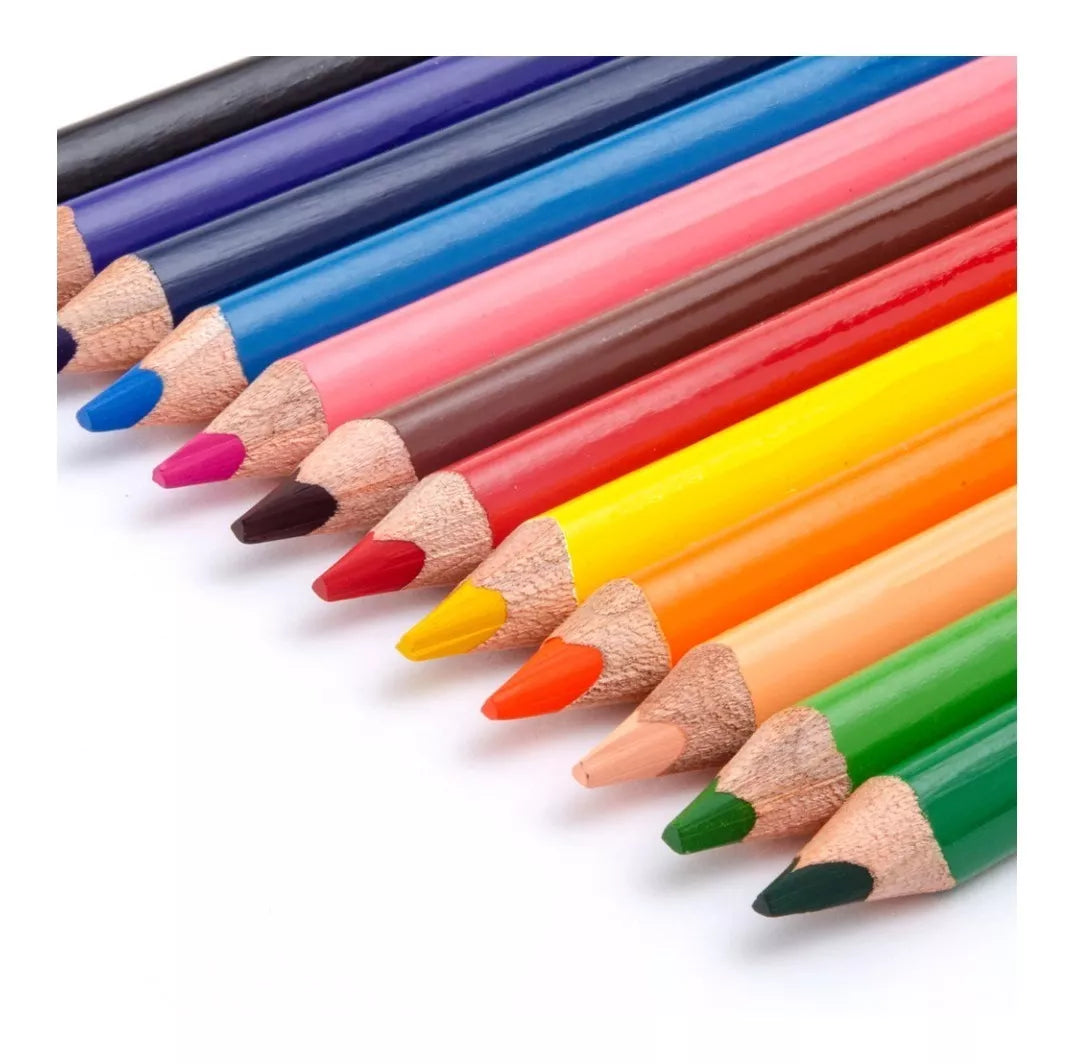 Caja 12 Lápices Color Jumbo Triangular Pelikan + Sacapuntas