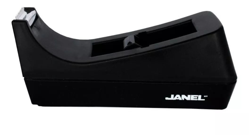 Despachador Cinta Adhesiva Janel Plastico Negro 33m