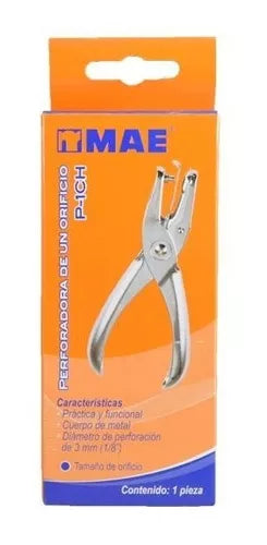 Perforadora Metalica Mae 1 Orificio 6mm Papel