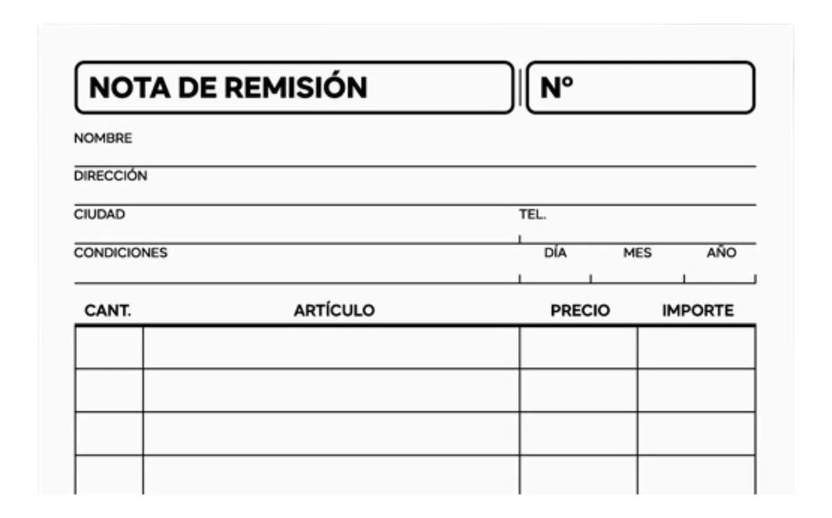 6 Block Nota Remisión 1/4 Rayter 45 Hojas C/u Original 56g