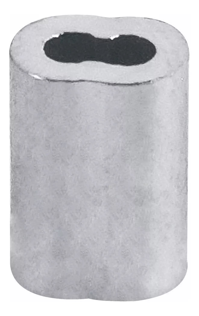 100 Pzs Casquillo Aluminio Doble 1/8 Dogotuls Cable Acero