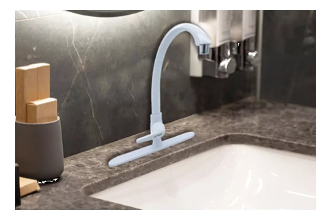 Mezcladora Monomando Meer Llave Fregadero Color Blanco