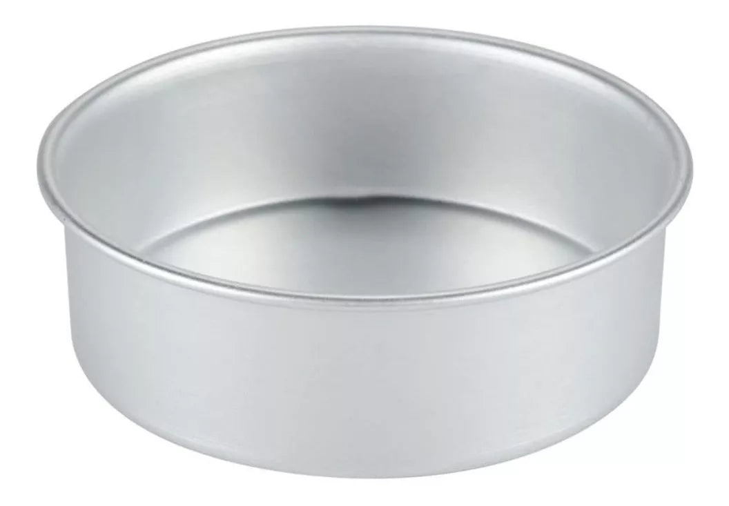 Molde Pastel 24cm Aluminio Hornear Pan Redondo Alpro