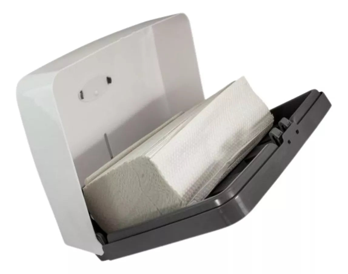 Despachador Toalla Interdoblada Oval Blanco Gris Eco Pp