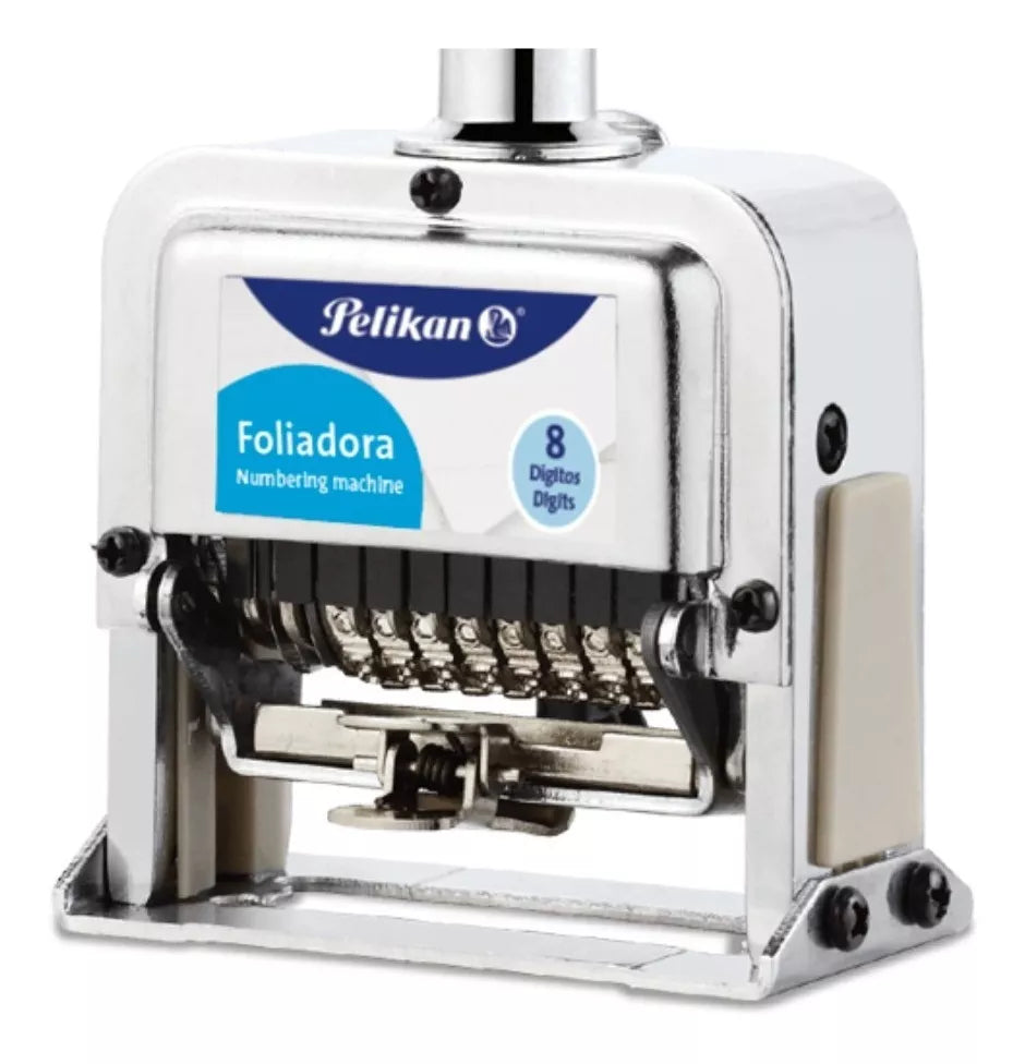 Foliador Automatico Metalico 8 Digitos Pelikan