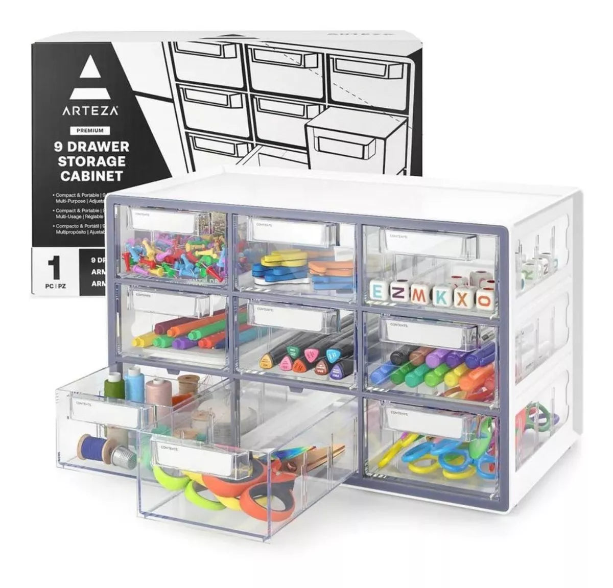 Gabinete Organizador 9 Cajones Arteza Oficina Escritorio