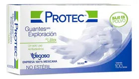 GUANTE EXPLORACION PROTEC AMBIDIESTRO LATEX CH CAJA C/100
