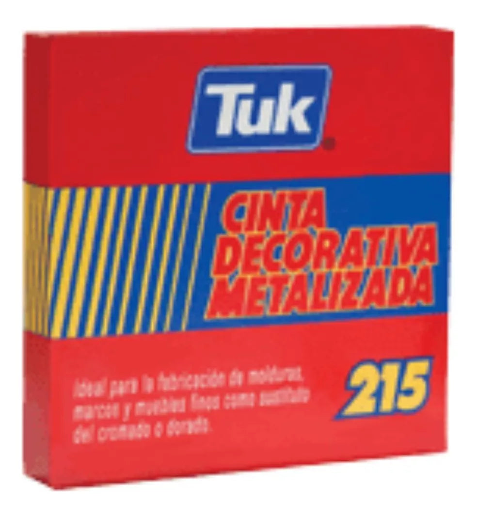 Cinta Decorativa Metalizada Tuk 3mmx40m Color Oro