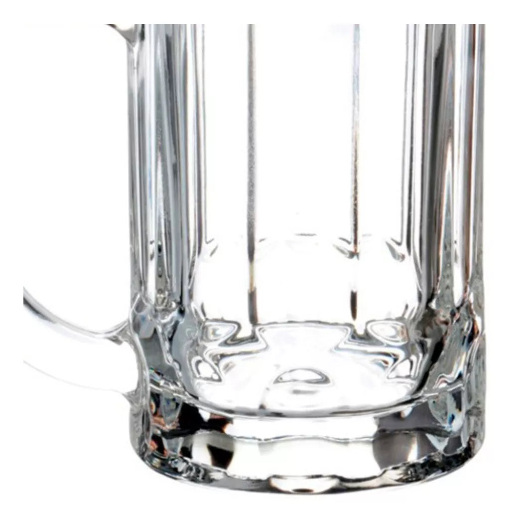 6pz Tarro Cervecero Líneas 400ml Cerveza Micheladas Vaso