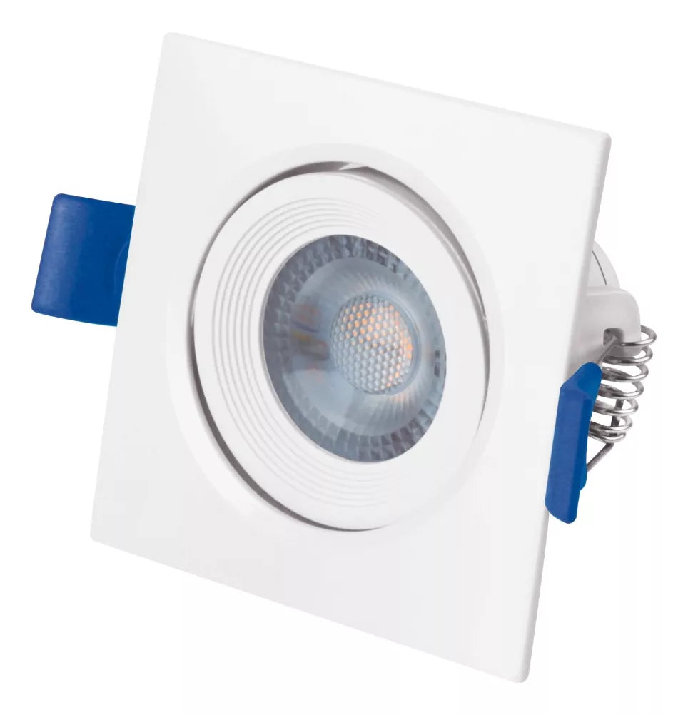 3pz Luminario Cuadrado Empotrable Aksi 3w Luz Blanca