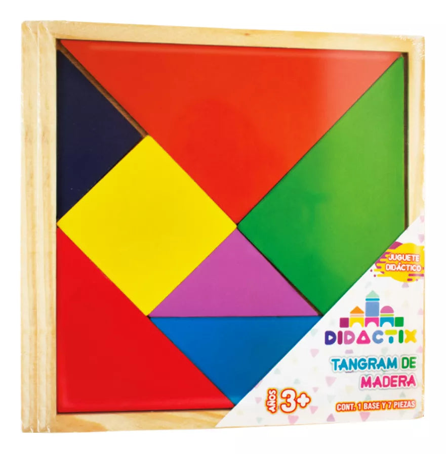 Tangram Dix Madera Grande Didactico Infantil