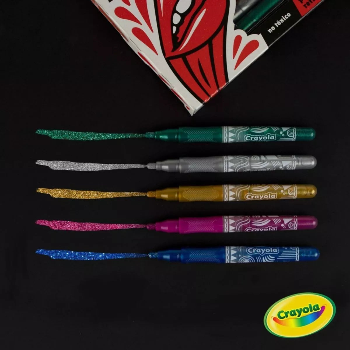 8 Plumones Glitter Alternative Markets No Tóxico Crayola