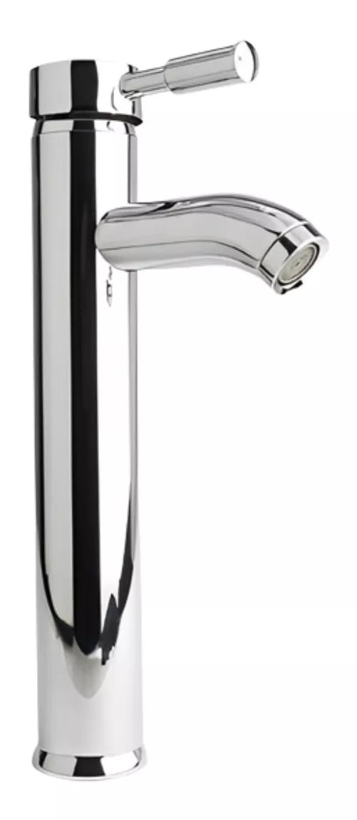Llave Lavabo Mezclador Monomando Hidroflud Alta Cromado 30cm
