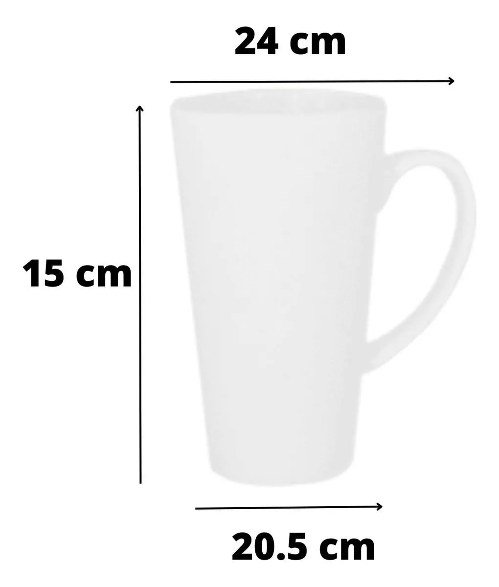 Taza Blanca Conica Color Maker 17oz Sublimacion Ceramica