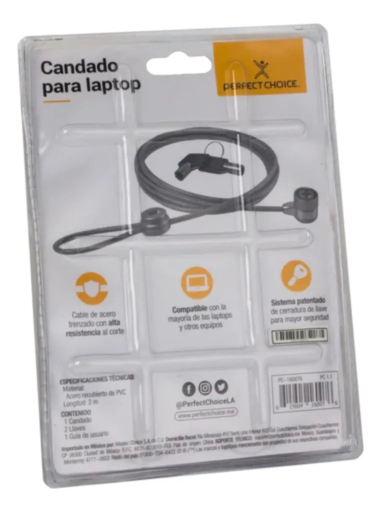 Candado Universal Laptop Perfect Choice Cable Acero Llave