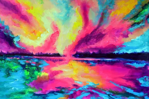 Set 6 Pintura Acrílica Neón Tubo Daler Rowney Simply 12ml