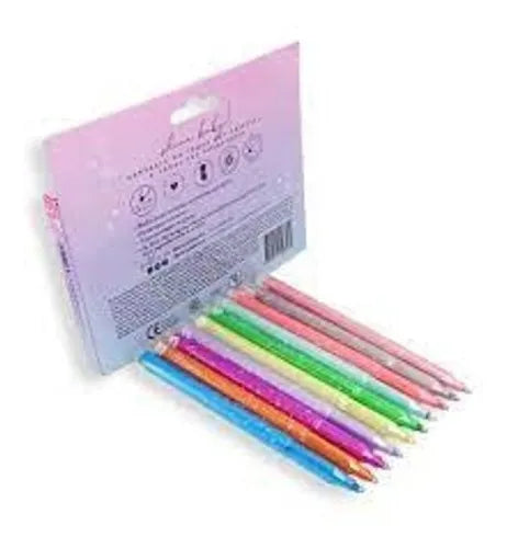 10 Marcadores Norma Kiut Efecto Glitter Lettering