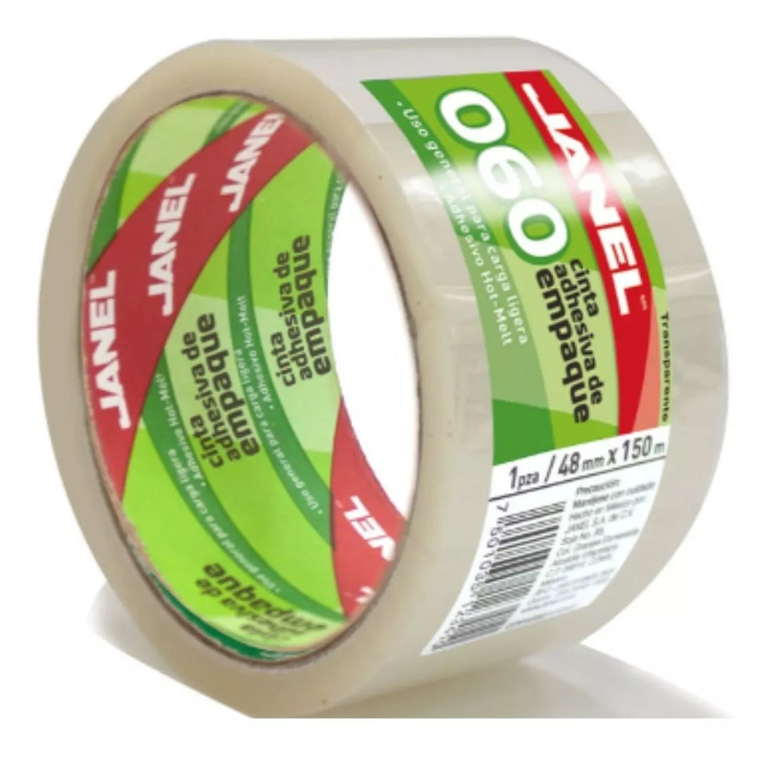 6 Pz Cinta Empaque Canela O Transparente Janel 060 48mmx150m