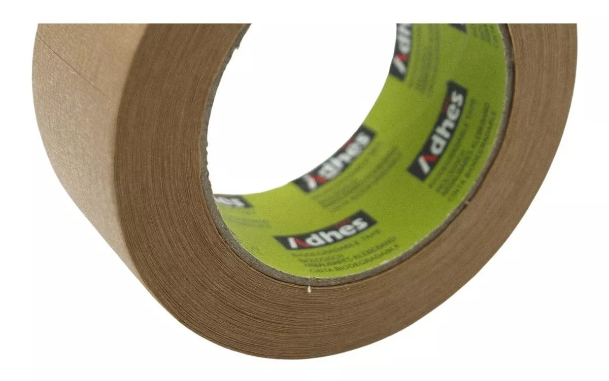 Cinta Adhesiva Papel Kraft Biodegradable Adhes Ecologica 50m