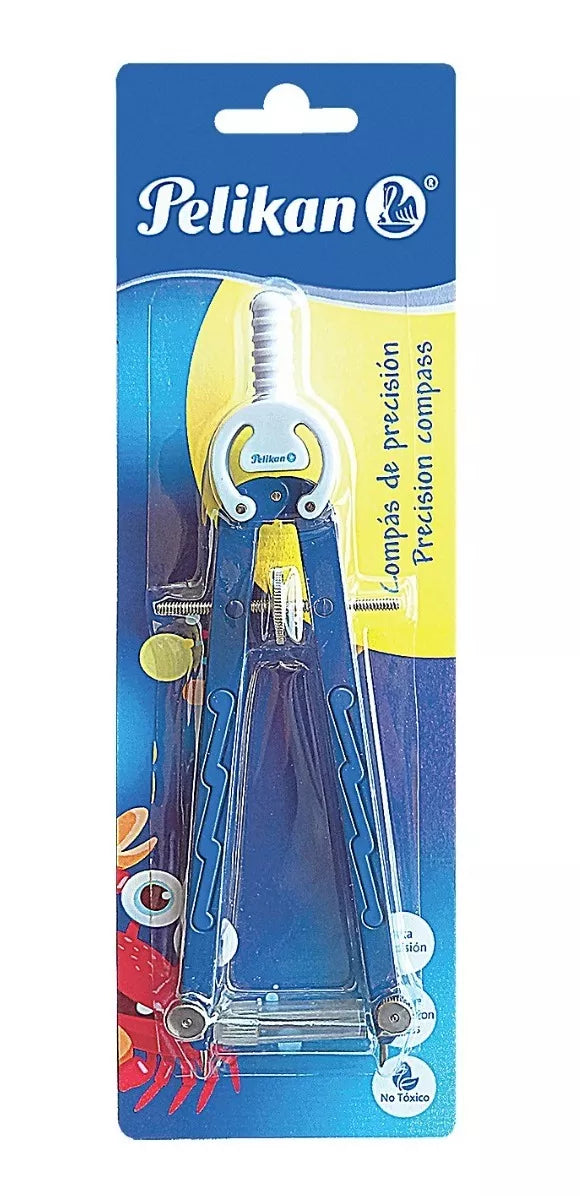Compas Precision Brazo Largo Metálico Pelikan Incluye Minas