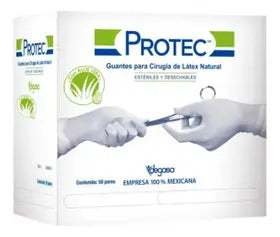 GUANTE CIRUJANO PROTEC EST C/ALOE VERA #6 1/2 CJA C/50 PARES