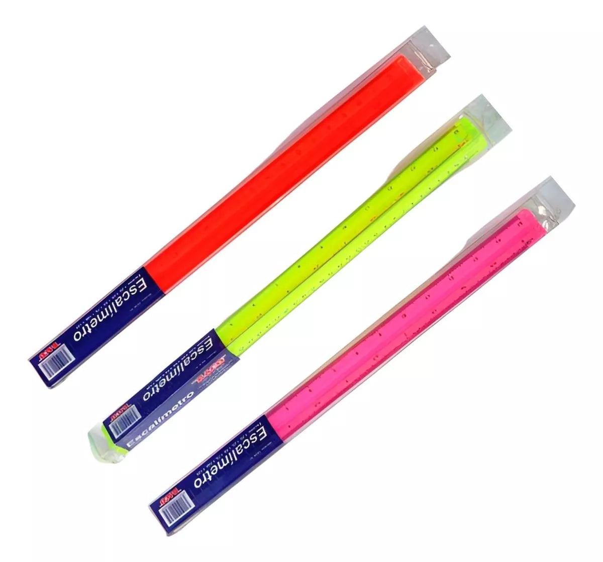 Escalimetro Triangular Baco Plástico 30cm Escolar 6 Escalas