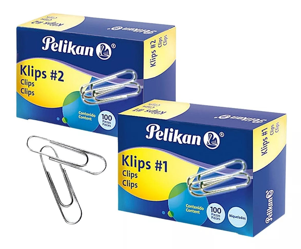 Clips de Acero Redondo Pelikan 100 Piezas Escoger Tamaño