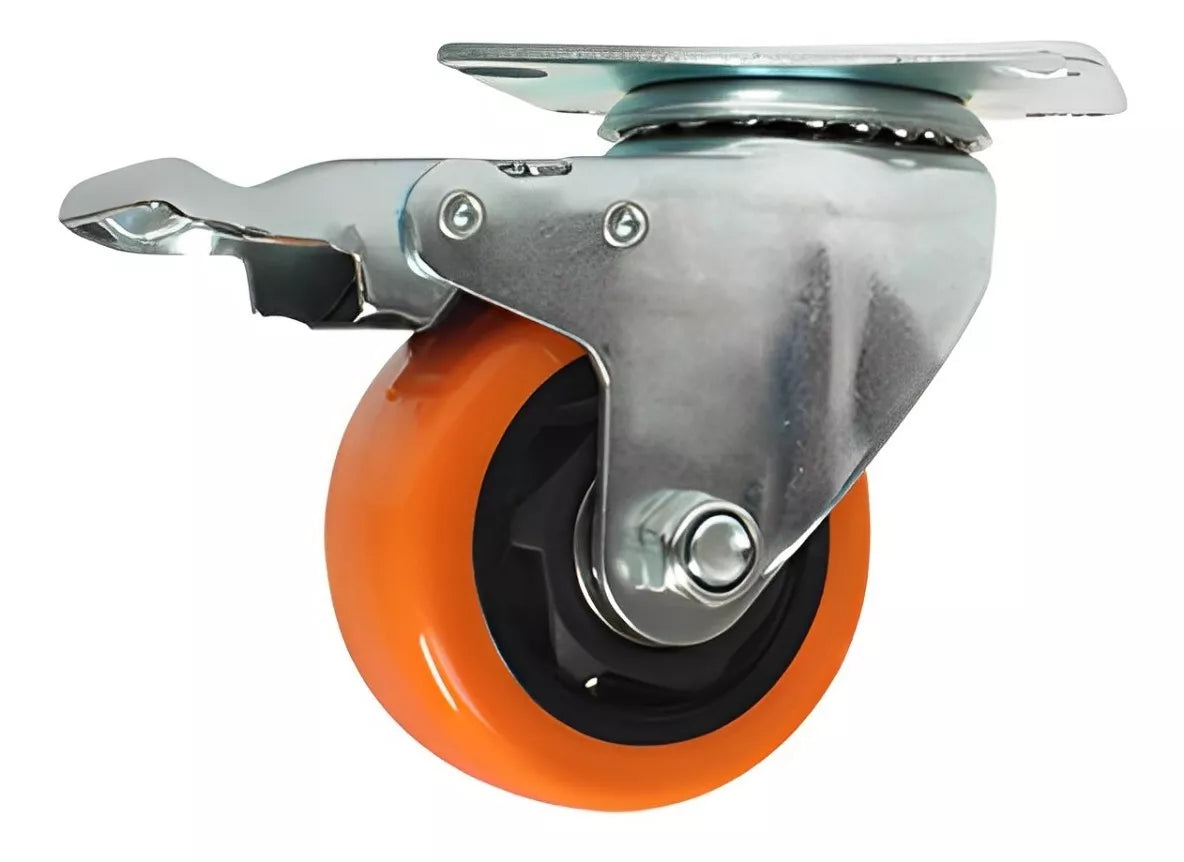 6 Pzs Rodaja Giratoria Pvc Placa Freno Dogotuls Naranja