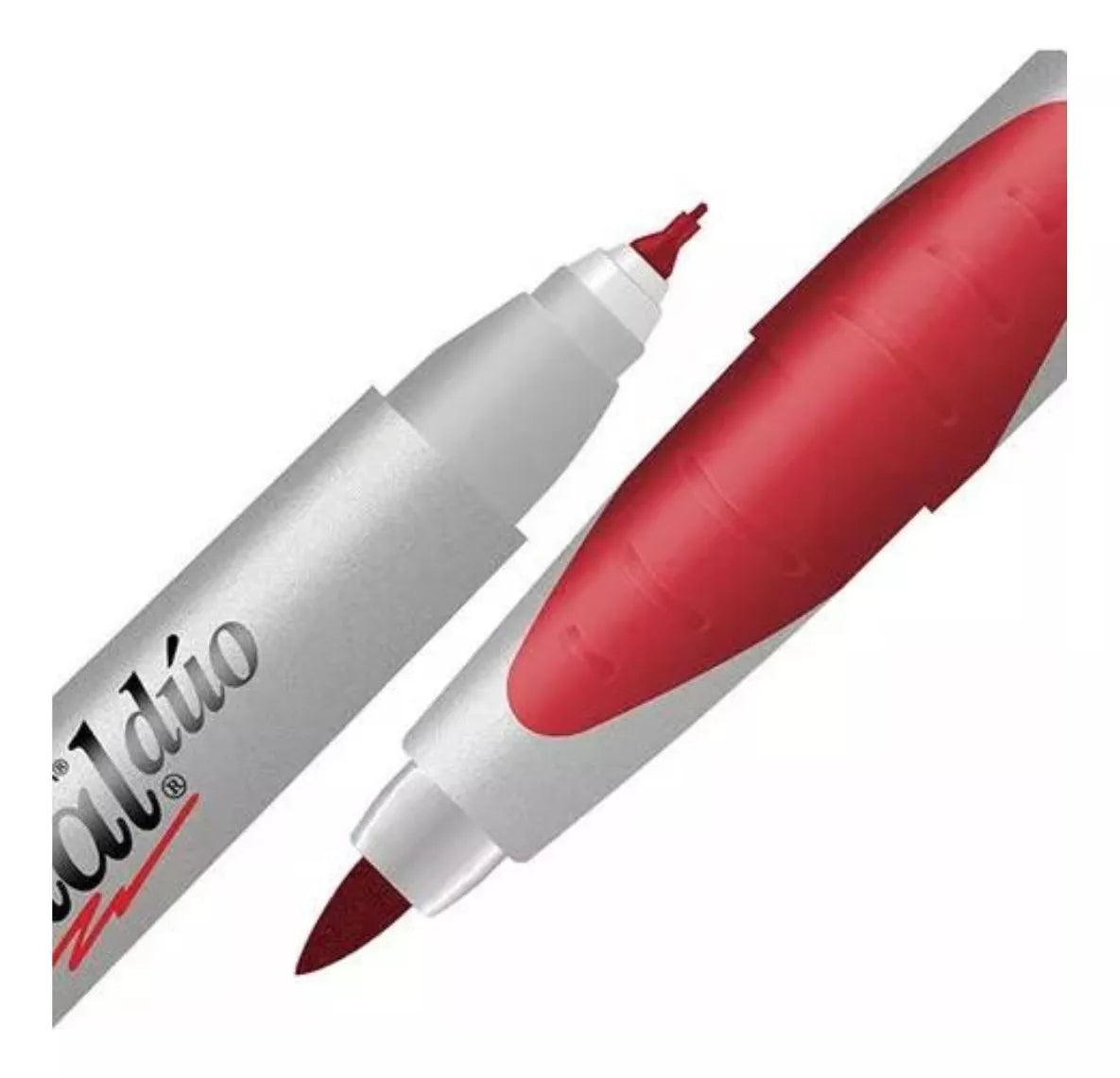 12 Marcadores Permanentes Signal Duo Rojo Azor Doble Punta