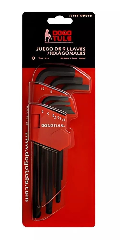 Juego 9 Llaves Allen Hexagonales Dogotuls 1,5mm A 10mm