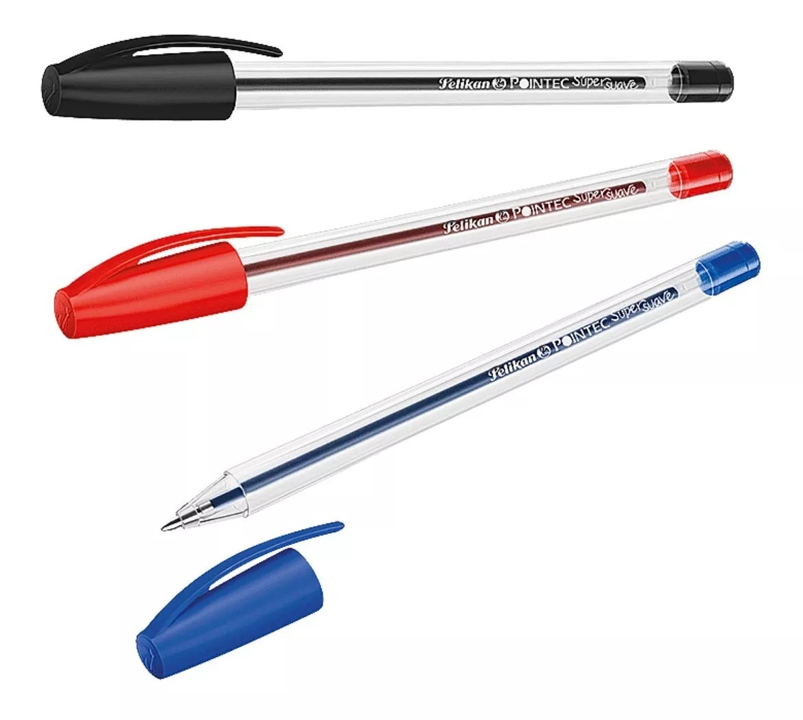 3 Bolígrafos Tinta Semi Gel Pointec Pelikan Punto Mediano