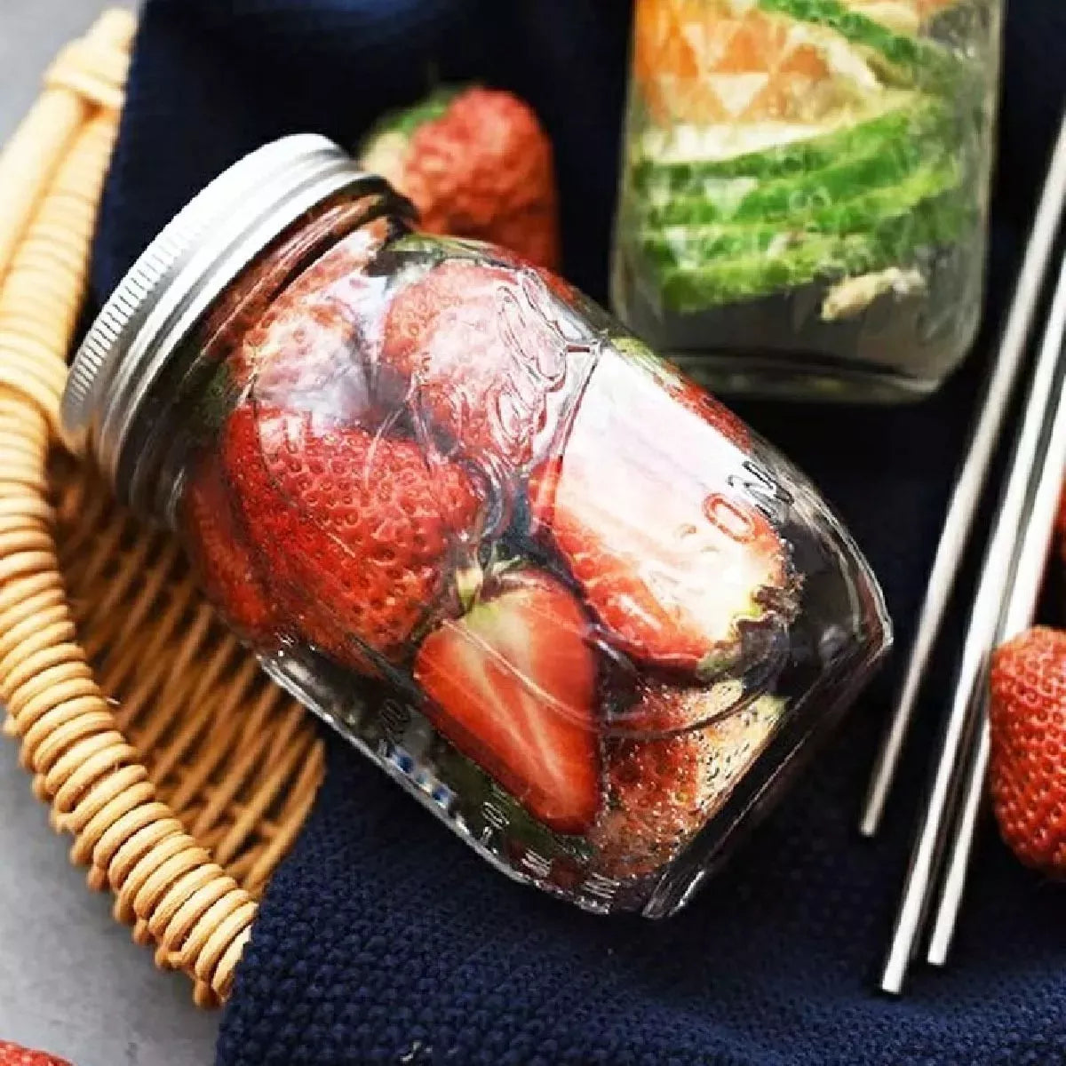 Set 12pz Mason Jar Ball Boca Regular 4oz, 8oz Y 16oz