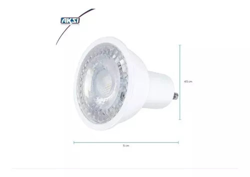 4pzs Foco Led Tipo Gu10 127v 7w Marca Aksi Potencia Color De La Luz Blanco Frío