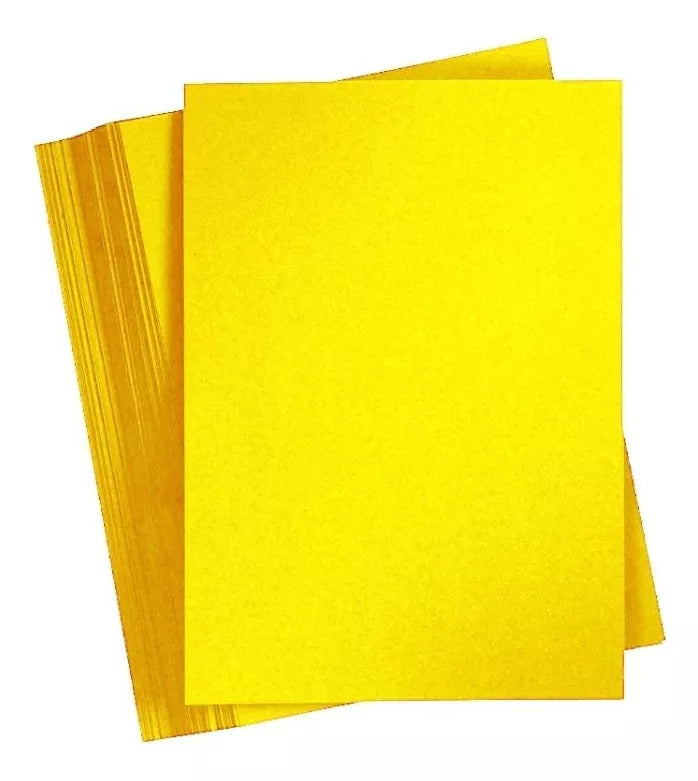 100 Hojas Color Amarillo Neón Eurocolors Tamaño Carta