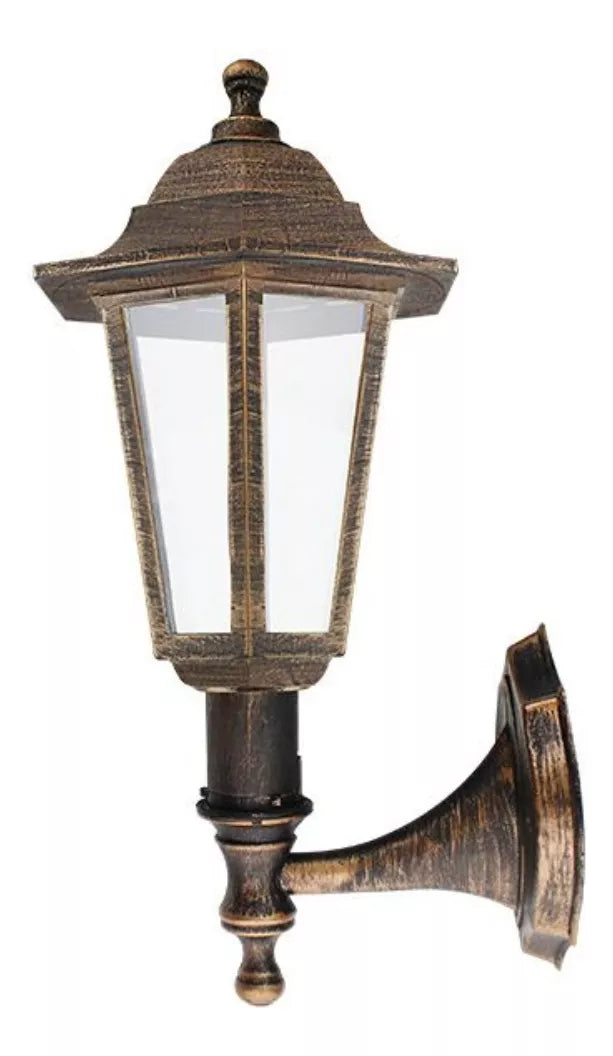 Farol Pared Estilo Colonial Color Cobre Sanelec Exteriores