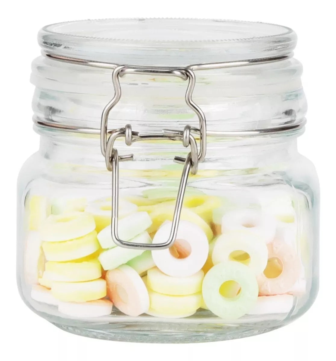 Contenedor Vidrio Hermético Tapa Clip 500 Ml Frasco Brocal