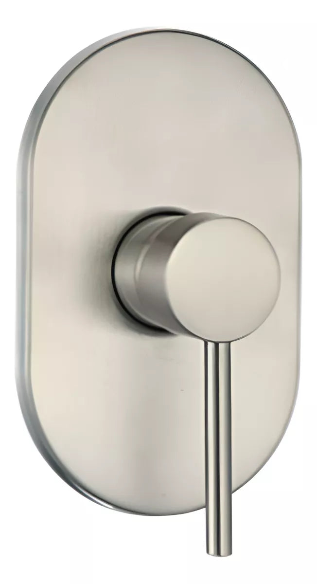 Mezcladora Monomando Regadera Meer Ovalada Plateada Cromada